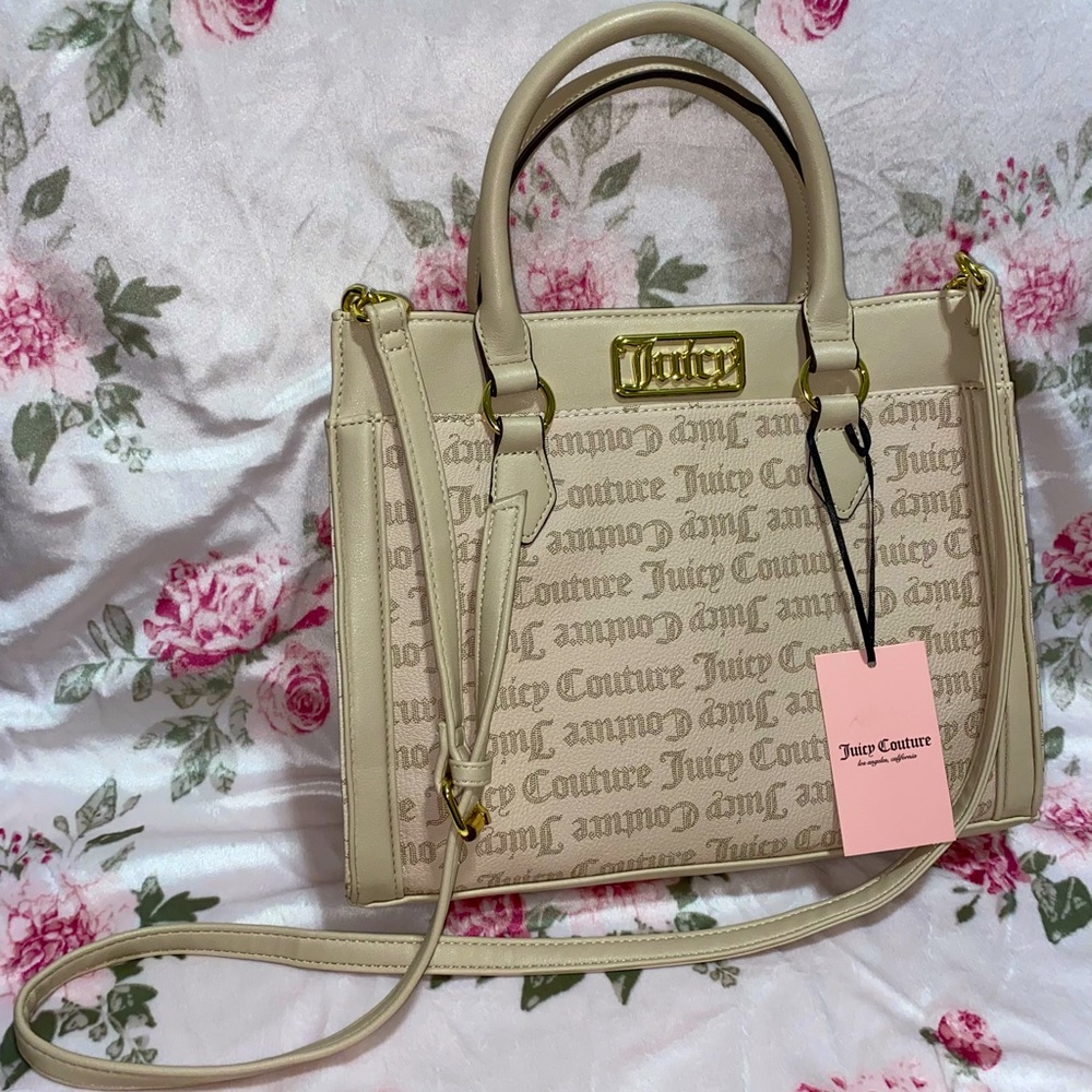 Juicy Couture Large Sandstone Logo Statement Tote